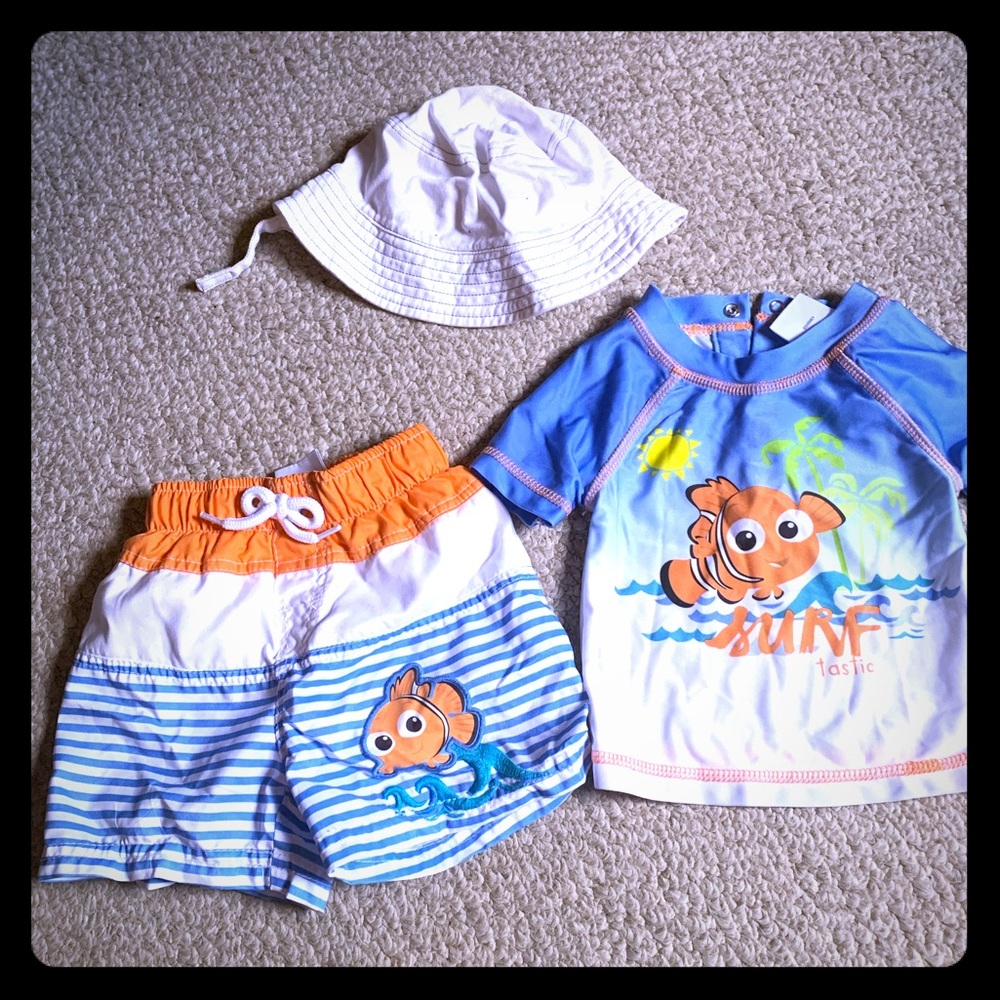 3-6 month Nemo bathing suit set